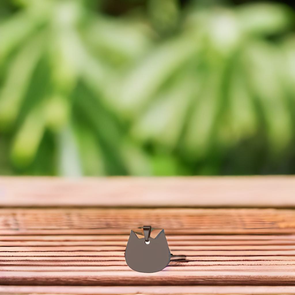 Black Cat Pet ID Tag